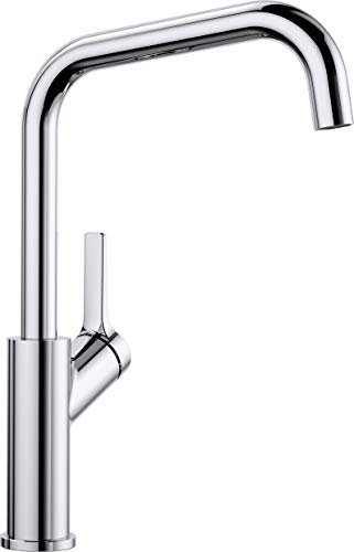 BLANCO JURENA | Kitchen Mixer tap in Chrome | High-Pressure | Non-Return Valve | Ceramic Cartridge | Assured Water Quality & Water-Saving | [11.1x25.2x35.3 cm]