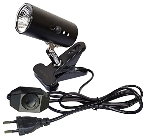 STBTECH Lampe chauffante Tortue Terrestre, à 2 Ampoules UVA UVB 50W, Lampe Chauffante Terrarium Infrarouge Lampe à Pince pour Reptiles et Amphibiens