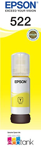 Epson T522 – EcoTank – gelbe Tintenflasche für EcoTank ET-1110, ET-1810 ET-2710, ET-2720, ET-2810, ET-2811, ET-2820, ET-4700, ET-4800, Einzelpackung, C13T00M492