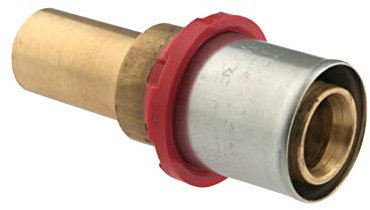 TDM Pressfitting Übergangsmuffe – DVGW-zertifiziert, 16 mm x 15 mm, für Aluverbundrohr auf Kupferrohr, geeignet für 2,0 mm Mehrschichtverbundrohr