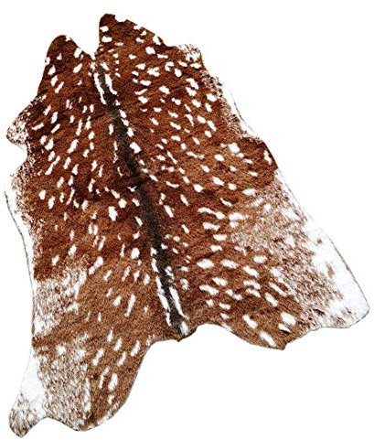 Huichenxing2021FURSTORE Alfombra de piel sintética para ocultar ciervos, alfombra de área de piel de ciervo animal, alfombra antideslizante para el hogar, sala de estar, dormitorio, 89,9 x 105 cm