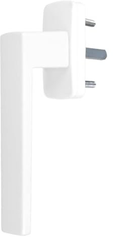 Aluminium Fenstergriff Quadrat, Farbe:Weiß RAL 9016, Stiftlänge:30mm