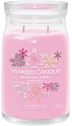 Yankee Candle Signature Scented Candle | Snowflake Kisses Large Jar Candle with Double Wicks | Soy Wax Blend Long Burning Candle | Perfect Gifts for Women