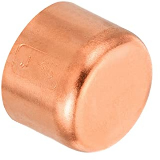 PATIKIL 1 Inch ID Copper Pipe End Cap, Copper Fitting Cap Sweat Plug Solder Connection for Plumbing HVAC Air Conditioner
