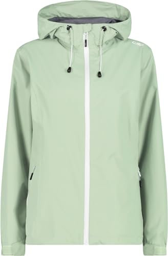 CMP Damen Feste Kapuze Reißfeste Regenjacke, Jade, 50