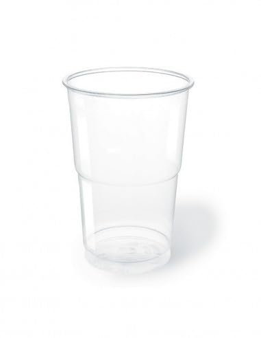TELEVASO - 450 uds - Vasos de color transparente, de polipropileno (PP) - Capacidad de 300 ml - Ideal para bebidas frías como agua, refresco, zumos, té helado