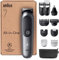 Braun All-in-One Series 7, 12-in-1 Groomingset, ProBlade, Nasenhaartrimmer, AutoSense, Rasierer Herren Elektrisch, Body Rasierer, Barttrimmer und Haarschneider, 120 Min Akku, AIO7545, Grau