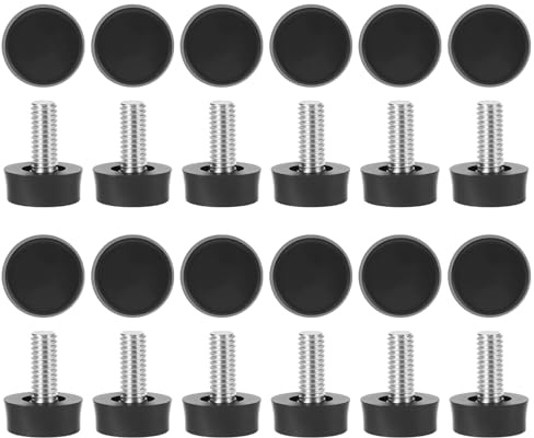 QWORK® Piedini Regolabili Per Mobili, Piedini Di Livellamento, M6 x10mm, 24Pezzi