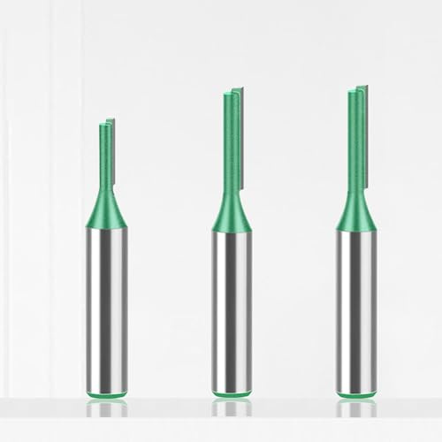 LEPEVNEY Lot de 3 fraises droites à tige de 8 mm, double cannelure pour le travail du bois, 3 mm, 4 mm, 5 mm de diamètre de coupe