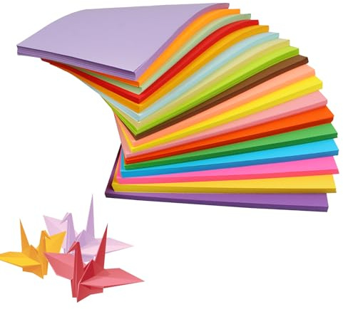 200 Sheets Coloured Paper, 70gsm A4 Origami Paper, 20 Colors Double Sided Craft Pack for Children's Art, Sketching, Decorating, DIY Arts Crafts and Craft Activities, 11.69x8.27in/29.7x21cm