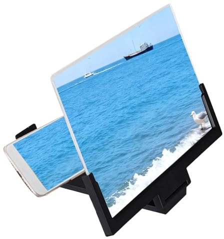 Handylupe mit großem Bildschirm, HD-Bildschirm-Erweiterung, faltbarer Handy-Ständer mit Filmbildschirm-Verstärker, Handy-Lupe, Projektor für Filme und Spiele, kompatibel mit allen Smartphones (30,5 cm