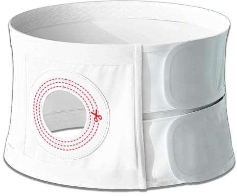 Stomiband för Män och Kvinnor, Justerbart Stomiband, Bekväma Stomitillbehör för Kolostomi, Ileostomi, Urostomi(Large)