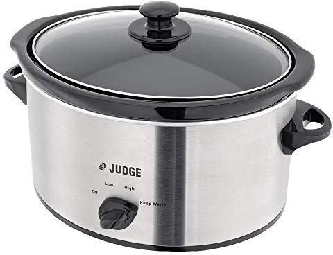 Judge Large Electrical Slow Cooker 3.5L 180W with Removable Ceramic Pot, Makes Up to 4 Portions, 2 Year Guarantee