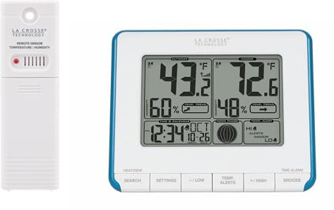 La Crosse Technology 308-1711BL Wireless Weather Station with Heat Index and Dew Point