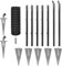 vidaXL Maschendrahtzaun Set 10x0,8m Stahl Grau Maschendraht Gartenzaun Zaunset