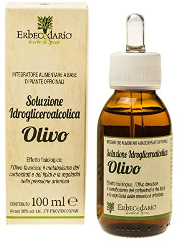 Olivo Gemmoderivato per il Metabolismo di Grassi e Zuccheri, Integratore Antiossidante per l'Apparato Cardiovascolare, favorisce la regolarità della Pressione Arteriosa, 100ml