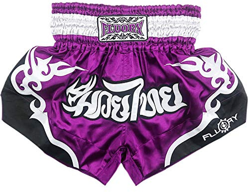 FLUORY Pantaloncini Muay Thai MMA per Arti Marziali e Kickboxing
