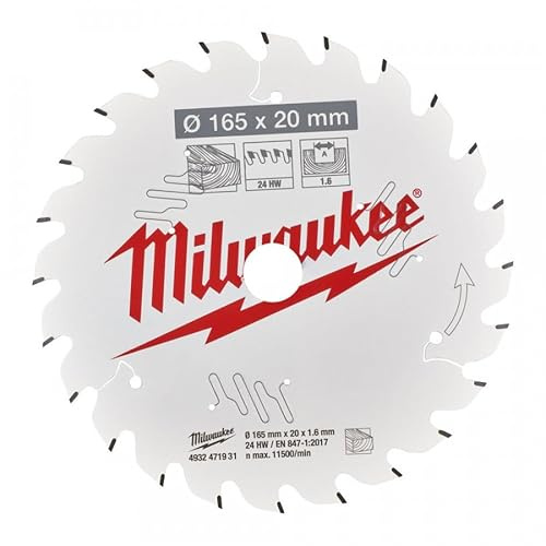 milw Milwaukee 4932471931 Circular Saw Blade 165/20 mm 24T Wood