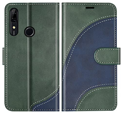 BoxTii Coque pour Huawei P Smart Z / Y9 Prime 2019, Portefeuille Etui en Cuir PU, Magnétique Protection Housse Coque pour Huawei P Smart Z / Y9 Prime 2019, Vert