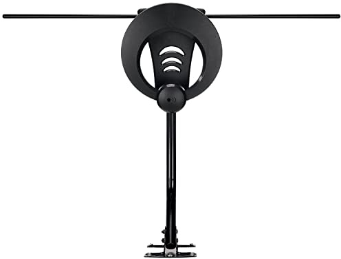 Antennas Direct ClearStream 1MAX Indoor Outdoor TV Antenna, UHF VHF, Multi-Directional, 40+ Mile Range, 4K 8K UHD NEXTGEN TV – w/ 20-inch Mast (Black)