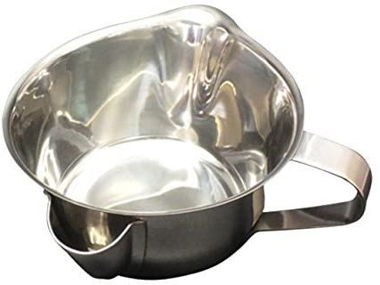 BESTonZON Separatore Di Grasso Acciaio Inossidabile Colino Per e Brodo Con Manico Per Cucina e Uso Multiplo Filtra Grasso Per Pasti Sani