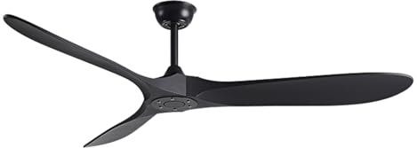 MSHENUED Deckenventilator Holz mit Fernbedienung, 177cm Schwarz Deckenventilator groß, 6 Geschwindigkeiten, Timer, DC-Motor, Sommer-Winterbetrieb, für Indoor Freien,Terrassen,Schlafzimmer