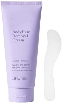 Sensitive Skin Body Hair Removal Cream with Comfortable Wax Applicator,Body Care Fragrance Gentle,Body Hair Removal Cream with Spatula Applicator,Safe for Sensitive Skin (1PC)