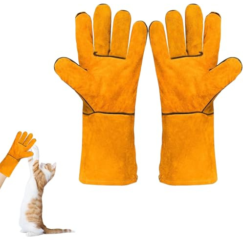 AONAYO 1 par de guantes resistentes a las mordeduras,Guantes resistentes a las mordeduras de gato,Guantes de entrenamiento anti rasguños,Guantes de trabajo antimordidas,Guantes de jardin,Proteja sus