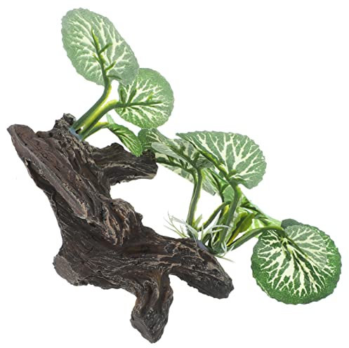 HAPINARY Künstliche Terrarienpflanze Aus Sicherem Harz Material Leuchtende Grüne Reptilienpflanze Als Aquarium Dekor Langlebiges Simulationspflanzendekor Für Reptilien Terrarium Haustiere