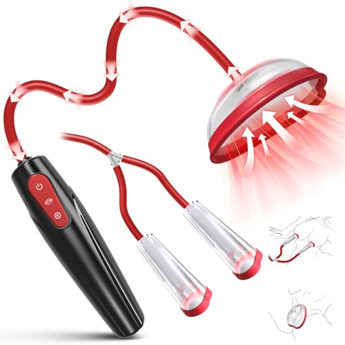 Muschipumpen Nippelpumpen Sex Spielzeug für Frauen – BDSM Sexspielzeug, Elektrische Vagina Pumpe mit 3 Saugstufen und 7 Modi, Nippelsauger für das Vergnügen der Frau, Sex Spielzeug für die Paare