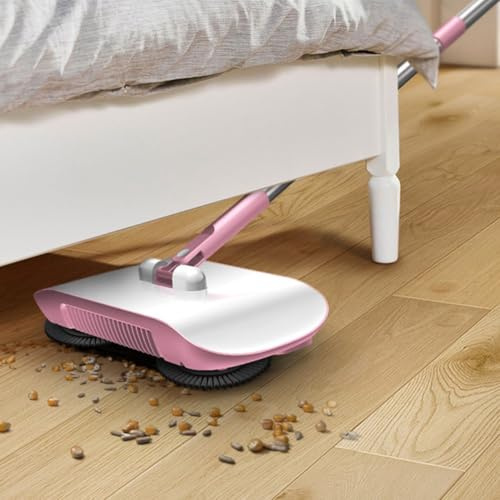 Gdfnmogo Hand Push Sweeper with Broom and Mop Functionality for Floor Cleaning in Living Rooms Kitchens and Bedrooms Compact Lightweight Robotic Va(B)