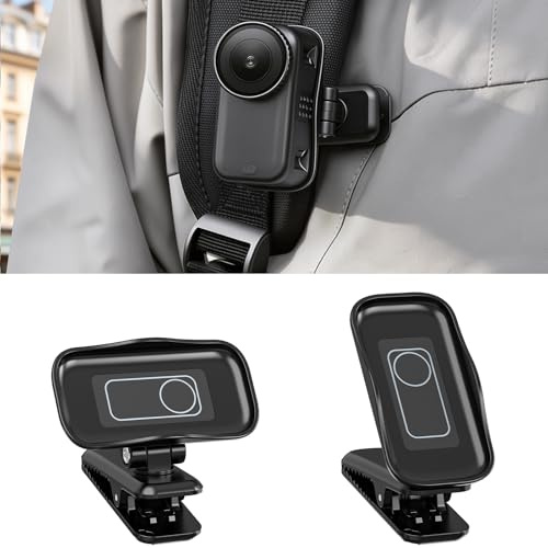 AMAZEAR Clip-hållare för DJI Osmo Nano tillbehör, Osmo Nano multifunktionsklämma (keps, ryggsäck, krage, axelrem, pannband, glasögon), 360° justerbar magnetisk hållare för cykling, vandring