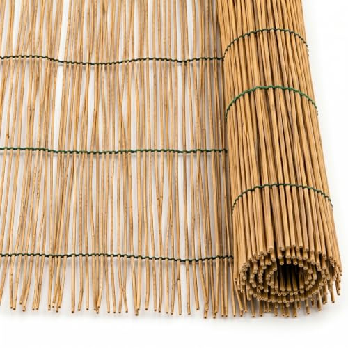 MAKA Arella in Bambù Naturale Frangivista per Esterno 4-5 mm, Canniccio Ombreggiante per Giardino Terrazzo Balcone, Stuoia in Canna Bambù per Recinzione Decorativa e Privacy (1.5x3 metri)