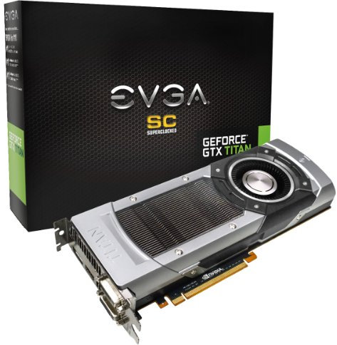 EVGA 06G-P4-2791-KR NVIDIA GTX Titan Grafikkarte (PCI-e, 6GB GDDR5 Speicher, 2X DVI, HDMI, DisplayPort, 1 GPU)