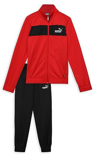 PUMA Garçon Poly Suit Cl B Survêtement, Rouge (high Risk Red), 15-16 Ans EU