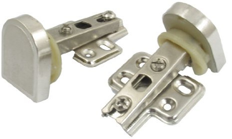 Bisagra de puerta de vidrio, abrazadera de baño, 2 piezas de 1,2 pulgadas, copa beige, ángulo de 90 grados, bisagra de puerta de vidrio oculta