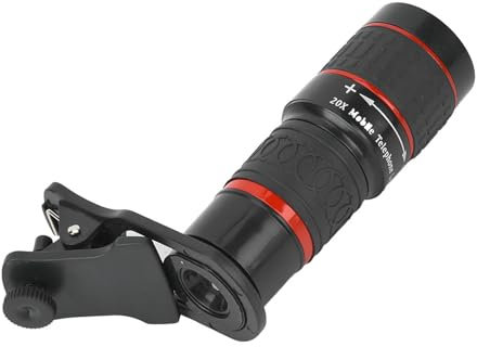 Lente teleobjetivo con zoom de enfoque largo 20X, oculares y objetivos ópticos HD, diseño ligero y portátil, para eventos deportivos, conciertos, observación de aves, viajes, camping