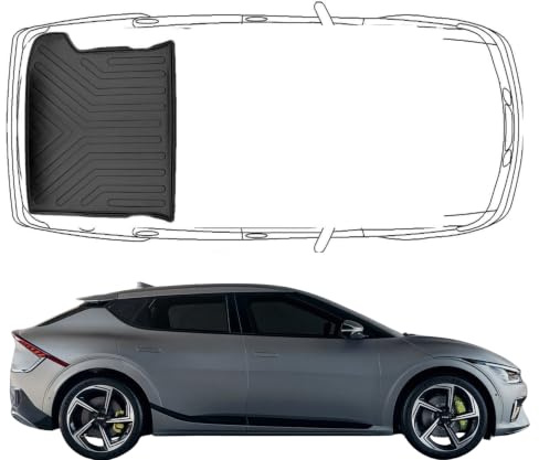 Trimak 3D bagagerumsmatta för Kia EV6 Elektro 2021–2024 | Bagagematta av TPE gummi, perfekt passform, vattentät, hög kant, halkfri, lätt att rengöra