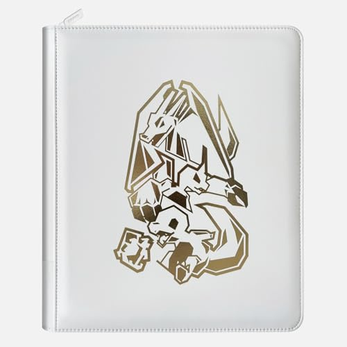 Douper Carpeta de tarjetas para tarjetas de Pokémon, 9 bolsillos, colección de juegos, carpeta de libros con 540 fundas de carga lateral (negro)