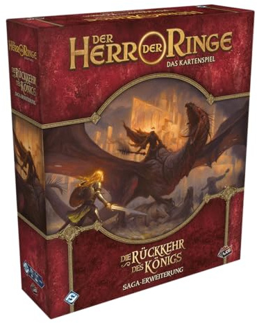 Fantasy Flight Games, Der Herr der Ringe: LCG – Die Rückkehr des Königs, Saga-Erweiterung, Expertenspiel, Kartenspiel, 1-4 Spieler, Ab 14+ Jahren, 30 Minuten je Spieler, Deutsch