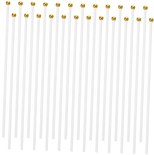 FONDOTIN 100pièces Hampe De Drapeau Plastique Support pour Drapeaux à Main Et Pratique pour Événements Et