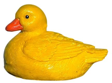 Ronyme Statua Galleggiante a Forma di Anatra, Decorazione da Giardino, Scultura di Animali Resistente alle intemperie, statuina da Giardino per la, Giallo