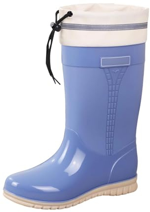 Botas cortas de goma para mujer con suela antideslizante y resistente al agua | Botas de piel de oveja impermeables de plástico, protección contra el clima, adecuado para jardinería, caminar