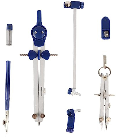 Tnfeeon 2-pack Kompassgeometri Set med 2 Professionella Kompasser och Förlängningsbalk, för Matematiskt Utkast och Ingenjörsritningar