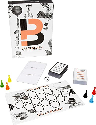 Mattel Games ​Balderdash Board Game for Adults & Teens with Guessing & Bluffing, The Game of Twisting Truths for 2 to 6 Players