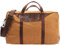 LECONI kleiner Weekender Canvas + Leder Used-Look Reisetasche Handgepäck Reise Fitnesstasche Sporttasche Damen + Herren 45x25x20cm cognac LE2009-C