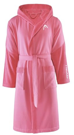osama home Head Dynamic Cappuccio e Tasche in Microspugna di Puro Cotone 100% Certificato Oeko-Tex, Accappatoio Donna e Uomo Morbido Assorbente Salvaspazio, Taglia L, Rose Fuchsia, Unisex-Adulto