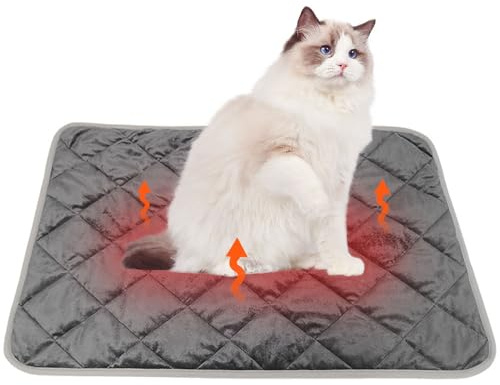 Voarge Manta térmica para gatos con calefacción automática, para gatos y perros, manta térmica silenciosa, calor para invierno, alfombrilla para perros, manta térmica antideslizante (S)