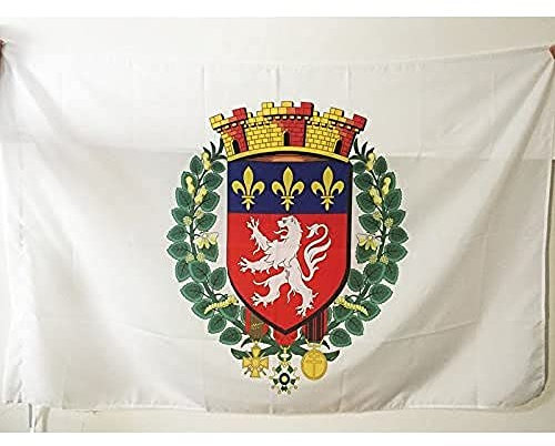 Ville De Lyon - Lyon 90X150Cm Drapeau De Jardin Traditionnel Drapeau De Bienvenue Ésistantes À La Décoloration Jardin Signe Décoration Pour Pelouse Balcon Patio