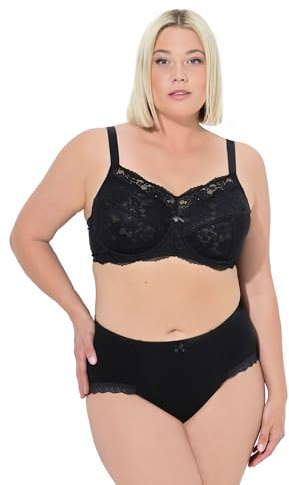 Ulla Popken Damen große Größen Übergrößen Plus Size Wire-Bra, High Lace